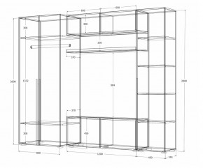 Гостиная Норден (Дуб Крафт белый) в Миассе - miass.mebel24.online | фото 4