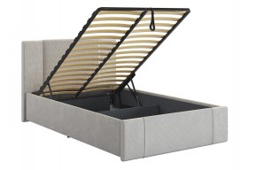 ХЛОЯ Кровать 1200 с ПМ (галька велюр) в Миассе - miass.mebel24.online | фото