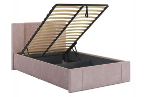 ХЛОЯ Кровать 1200 с ПМ (нежно-розовый велюр) в Миассе - miass.mebel24.online | фото