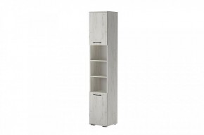 ИТАЛИЯ П-400 Пенал 2дв. (дуб крафт белый) в Миассе - miass.mebel24.online | фото 2
