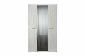 ИТАЛИЯ ШК-1300 Шкаф 3дв с зеркалом (дуб крафт белый) в Миассе - miass.mebel24.online | фото 1