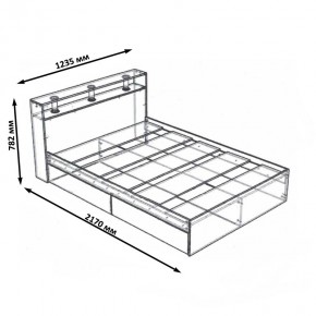 Камелия Кровать 1200, цвет дуб сонома, ШхГхВ 123,5х217х78,2 см., сп.м. 1200х2000 мм., без матраса, основание есть в Миассе - miass.mebel24.online | фото 5