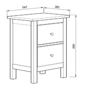 Комод 02 Кантри белый с двумя ящиками в Миассе - miass.mebel24.online | фото 3