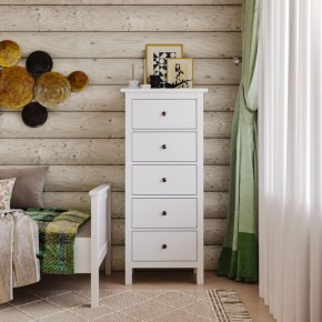 Комод 05 Кантри белый с пятью ящиками в Миассе - miass.mebel24.online | фото 4
