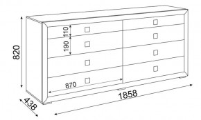 Комод большой Глэдис М27 (Дуб Золотой/Цемент светлый) в Миассе - miass.mebel24.online | фото 2