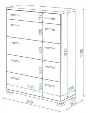 Комод Домино КМ-1 в Миассе - miass.mebel24.online | фото 2