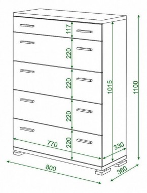 Комод Домино КМ-1 в Миассе - miass.mebel24.online | фото 3