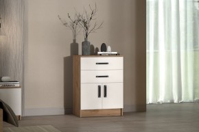 Комод Эконом (Дуб крафт золотой/Белый текстурный) в Миассе - miass.mebel24.online | фото 3