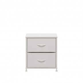 Комод Leset Линкс 2 ящ. (к/з), Каркас Белый, ящики Белые в Миассе - miass.mebel24.online | фото 1