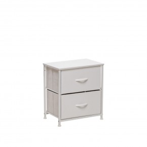 Комод Leset Линкс 2 ящ. (к/з), Каркас Белый, ящики Белые в Миассе - miass.mebel24.online | фото 2