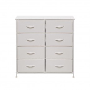 Комод Leset Линкс 8 ящ. (к/з), Каркас Белый, ящики Белые в Миассе - miass.mebel24.online | фото 1
