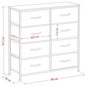 Комод Leset Линкс 8 ящ. (к/з), Каркас Белый, ящики Белые в Миассе - miass.mebel24.online | фото 8