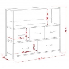 Комод Leset Локи 5 ящиков с полкой в Миассе - miass.mebel24.online | фото 13