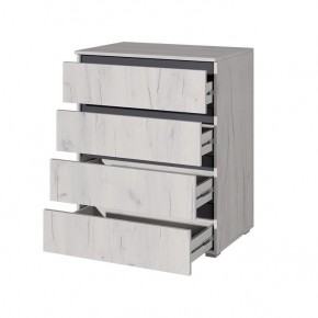 Комод Лиана (Дуб Крафт Белый/Графит) в Миассе - miass.mebel24.online | фото