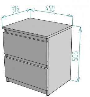 Комод Malta light K127 (тумба прикроватная) в Миассе - miass.mebel24.online | фото 2