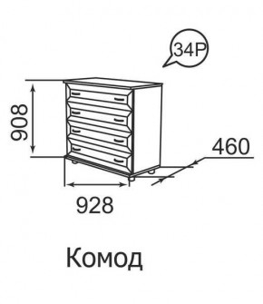 Комод Ника-Люкс 34 в Миассе - miass.mebel24.online | фото 2