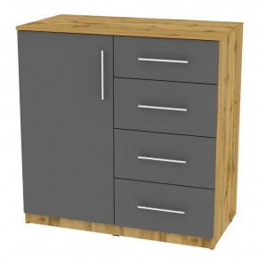Комод "Калисто (K17)" ручка рейлинг (ДВ-Графит) в Миассе - miass.mebel24.online | фото