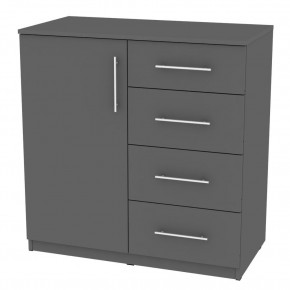 Комод "Калисто (K17)" ручка рейлинг (Графит) в Миассе - miass.mebel24.online | фото