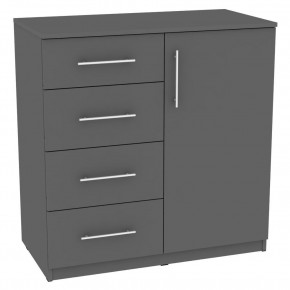 Комод "Калисто (K18)" ручка рейлинг (Графит) в Миассе - miass.mebel24.online | фото