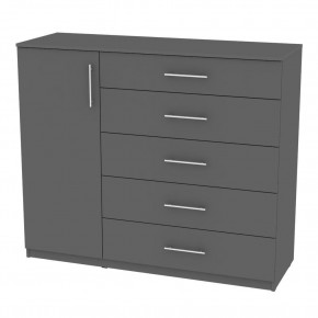 Комод "Калисто (K40)" ручка рейлинг (Графит) в Миассе - miass.mebel24.online | фото