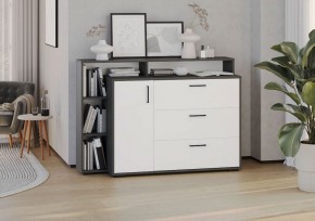 Комод с дверкой и тремя ящиками (графит/белый) в Миассе - miass.mebel24.online | фото 3