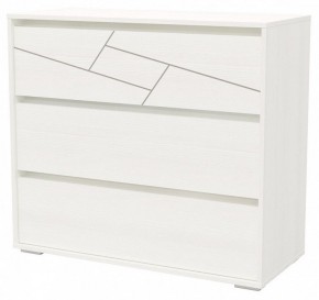 АДЕЛИНА Комод с тремя ящиками (рамух белый) в Миассе - miass.mebel24.online | фото