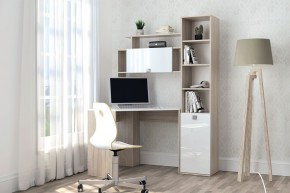 Компьютерный стол №11 (Дуб Сонома/Белый глянец) в Миассе - miass.mebel24.online | фото 4