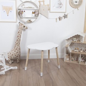 Комплект детский стол ОБЛАЧКО и стул ОБЛАЧКО ROLTI Baby (белая столешница/белое сиденье/береза ножки) в Миассе - miass.mebel24.online | фото
