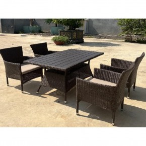 Комплект мебели из иск. ротанга AM-196B/T196 Brown 4Pcs (4+1) в Миассе - miass.mebel24.online | фото 3