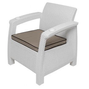 Комплект на балкон Yalta Premium Balcony Set (Ялта) белый (+подушки под спину) в Миассе - miass.mebel24.online | фото 6