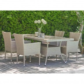 Комплект плетеной мебели AM-196/T196 Beige 4Pcs (4+1) в Миассе - miass.mebel24.online | фото