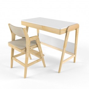 Комплект растущий стол и стул с чехлом 38 попугаев «Вуди» (Белый, Береза, Беж) в Миассе - miass.mebel24.online | фото