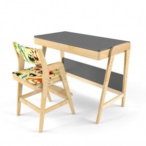 Комплект растущий стол и стул с чехлом 38 попугаев «Вуди» (Серый, Береза, Монстры) в Миассе - miass.mebel24.online | фото