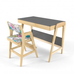 Комплект растущий стол и стул с чехлом 38 попугаев «Вуди» (Серый, Без покрытия, Мечта) в Миассе - miass.mebel24.online | фото