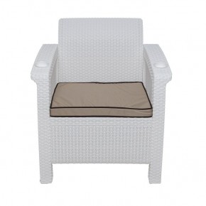 Комплект уличной мебели Yalta Premium Terrace Set (Ялта) белый (+подушки под спину) в Миассе - miass.mebel24.online | фото 6