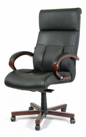 Кресло для руководителя Chairman 421 черный/орех темный, черный в Миассе - miass.mebel24.online | фото 7