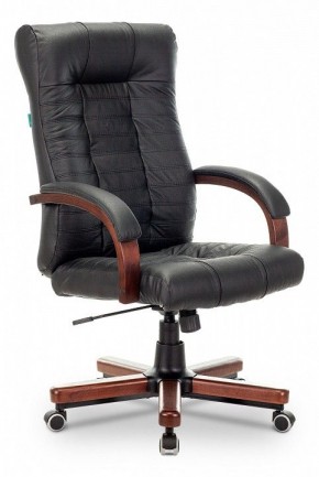 Кресло для руководителя KB-10WALNUT/B/LEATH в Миассе - miass.mebel24.online | фото