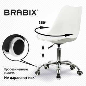 Кресло стул BRABIX "Eames MG-310 CH", хром, пластик белый, экокожа белая, 532923 в Миассе - miass.mebel24.online | фото 7