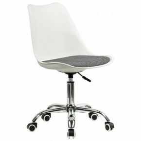 Кресло стул BRABIX "Eames MG-310 CH", хром, пластик белый, ткань серая, 532924 в Миассе - miass.mebel24.online | фото 2