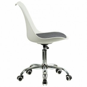 Кресло стул BRABIX "Eames MG-310 CH", хром, пластик белый, ткань серая, 532924 в Миассе - miass.mebel24.online | фото 3