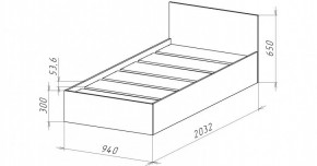 НИЦЦА-13 Кровать 900 с настилом ЛДСП (НЦ.13) в Миассе - miass.mebel24.online | фото 3