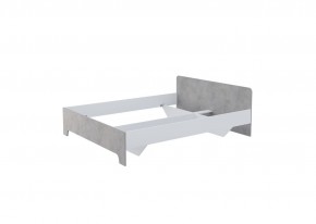 Кровать 1,6 VICTOR (Белый-Бетон) (*без основания) в Миассе - miass.mebel24.online | фото