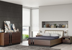 МАГНОЛИЯ Кровать 1600 с ортопедом (Дерево/орех) в Миассе - miass.mebel24.online | фото 2