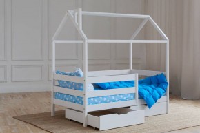 Кровать-домик 80*160 Белый в Миассе - miass.mebel24.online | фото 3