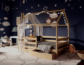 Кровать-домик 80*160 без покраски в Миассе - miass.mebel24.online | фото