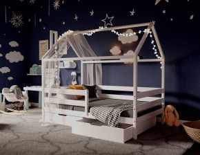 Кровать-домик 80*190 Белый в Миассе - miass.mebel24.online | фото