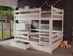 Кровать двухъярусная без крыши 80*160 Белый в Миассе - miass.mebel24.online | фото