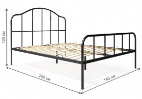 Кровать Милена 140х200 черная в Миассе - miass.mebel24.online | фото 1