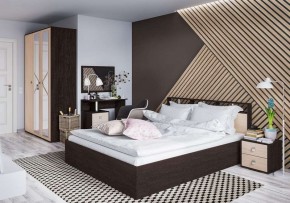 Кровать Ненси-2 1.6 Ортопед на опорах венге/дуб молочный в Миассе - miass.mebel24.online | фото 2