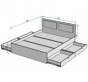 Кровать Ольга L34 (1600) 4 ящика в Миассе - miass.mebel24.online | фото 2